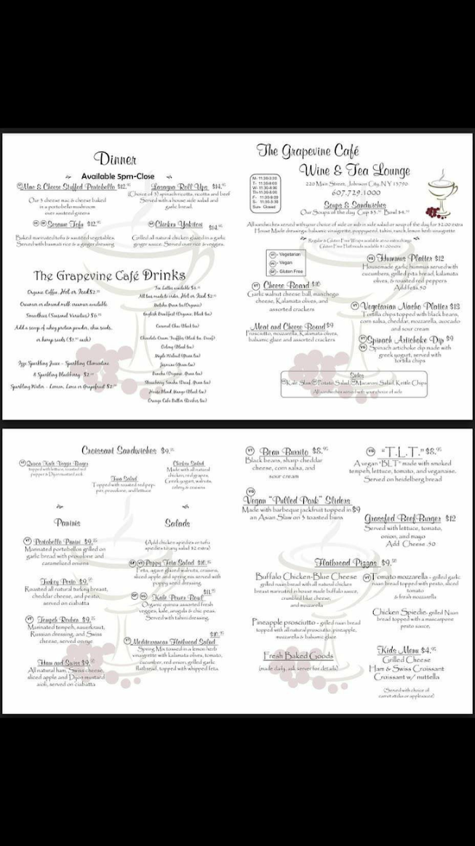 Menu The Grapevine Cafe-8