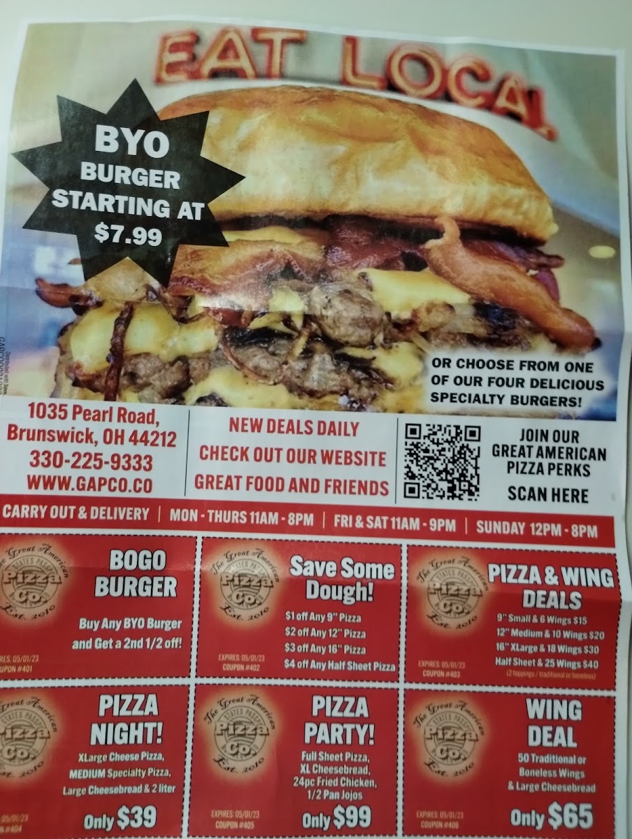 Menu The Great American Pizza Company-3