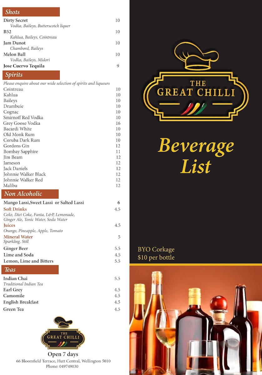 Menu The Great Chilli Indian Restaurant, Lower Hutt-2