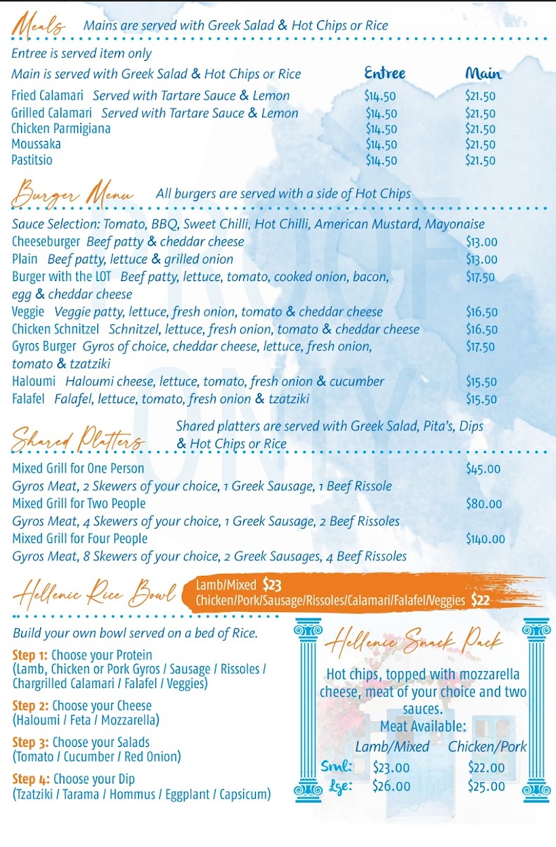 Menu The Greek Grill On High-1