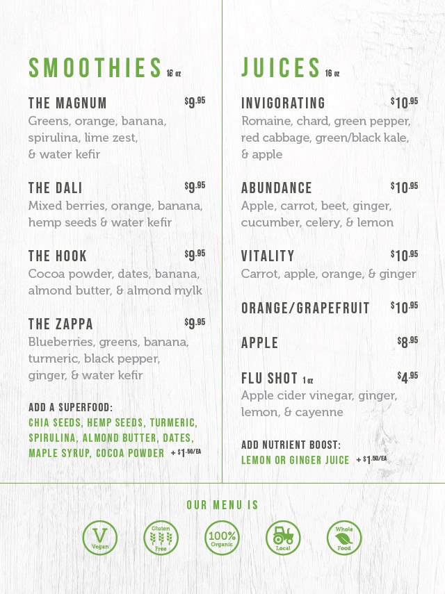 Menu The Green Moustache Organic Café-4