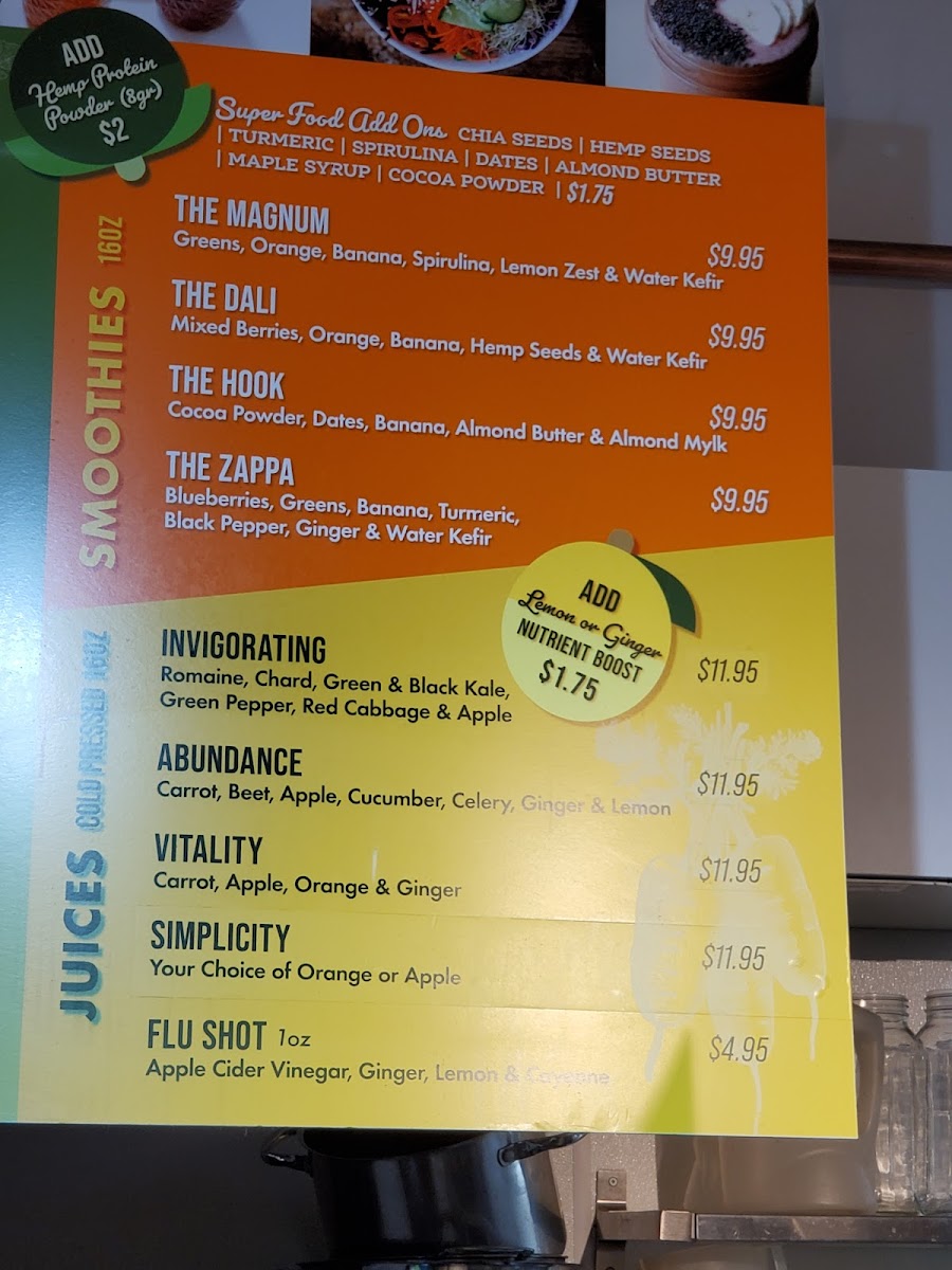 Menu The Green Moustache Organic Café-8