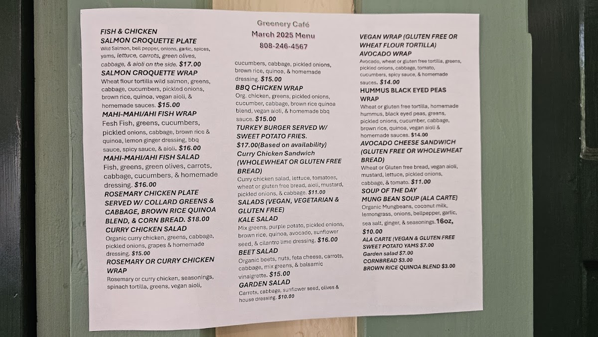Menu The Greenery Cafe-2