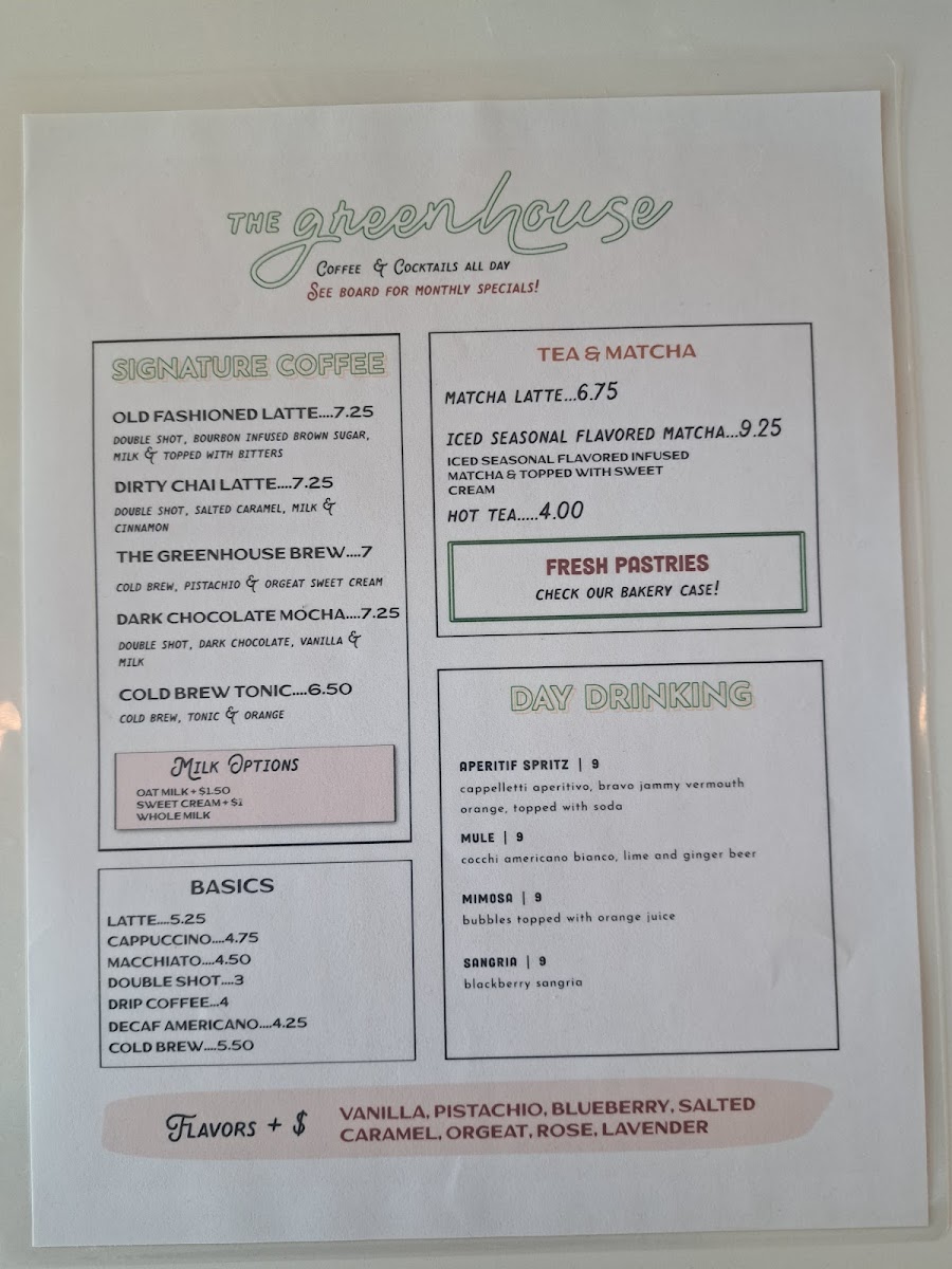 Menu The Greenhouse Bar-8