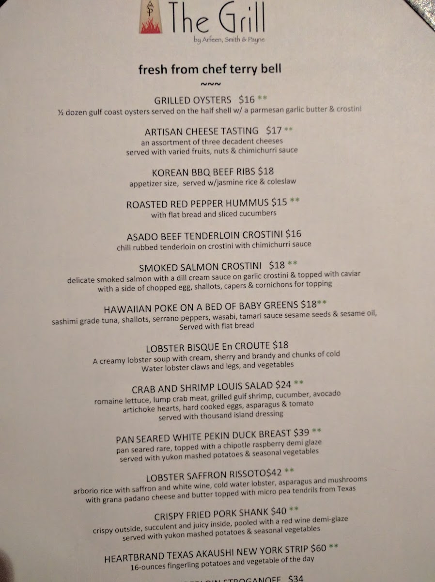 Menu The Grill At Calder-1