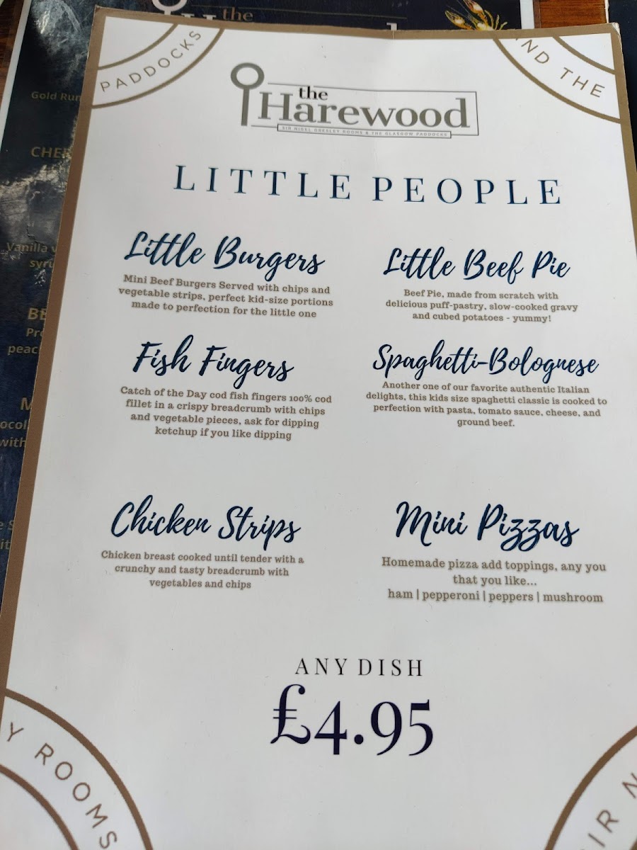 Menu The Harewood-1