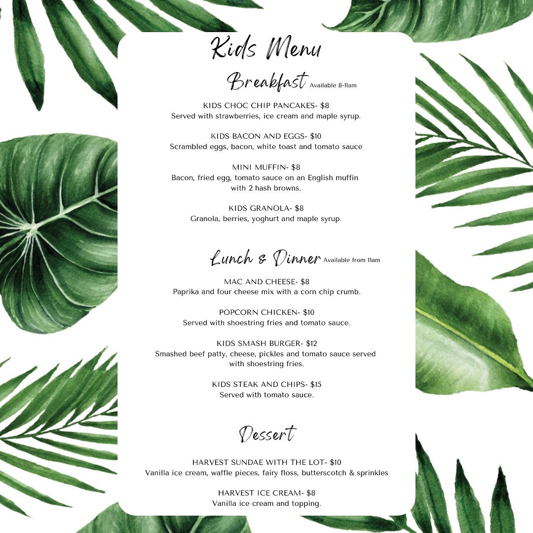 Menu The Harvest Ground-10
