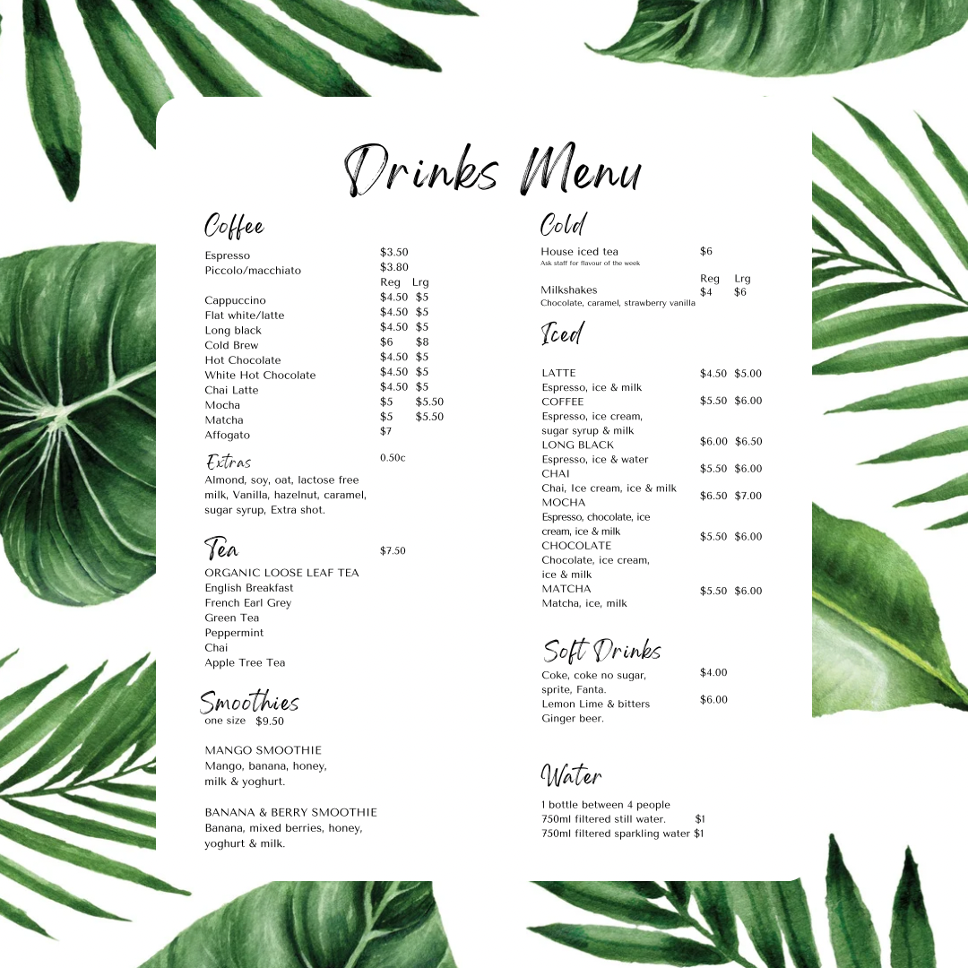 Menu The Harvest Ground-9