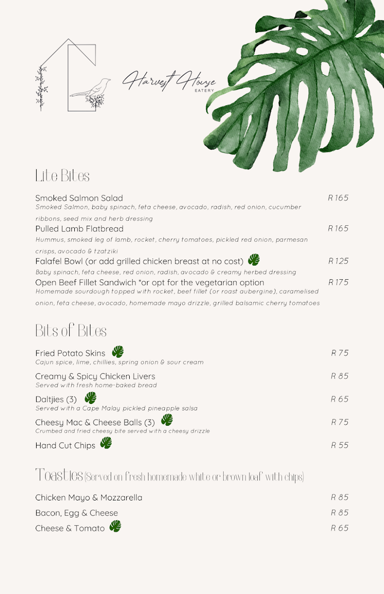 Menu The Harvest House-2