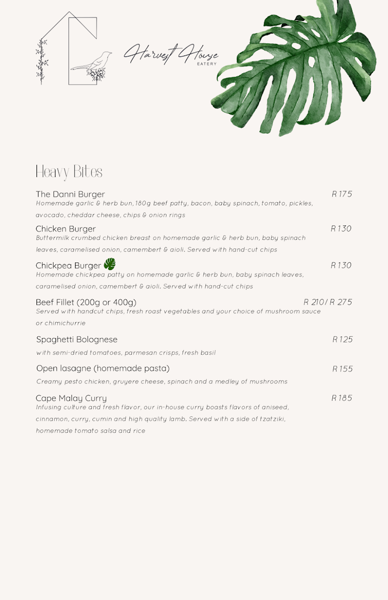 Menu The Harvest House-3