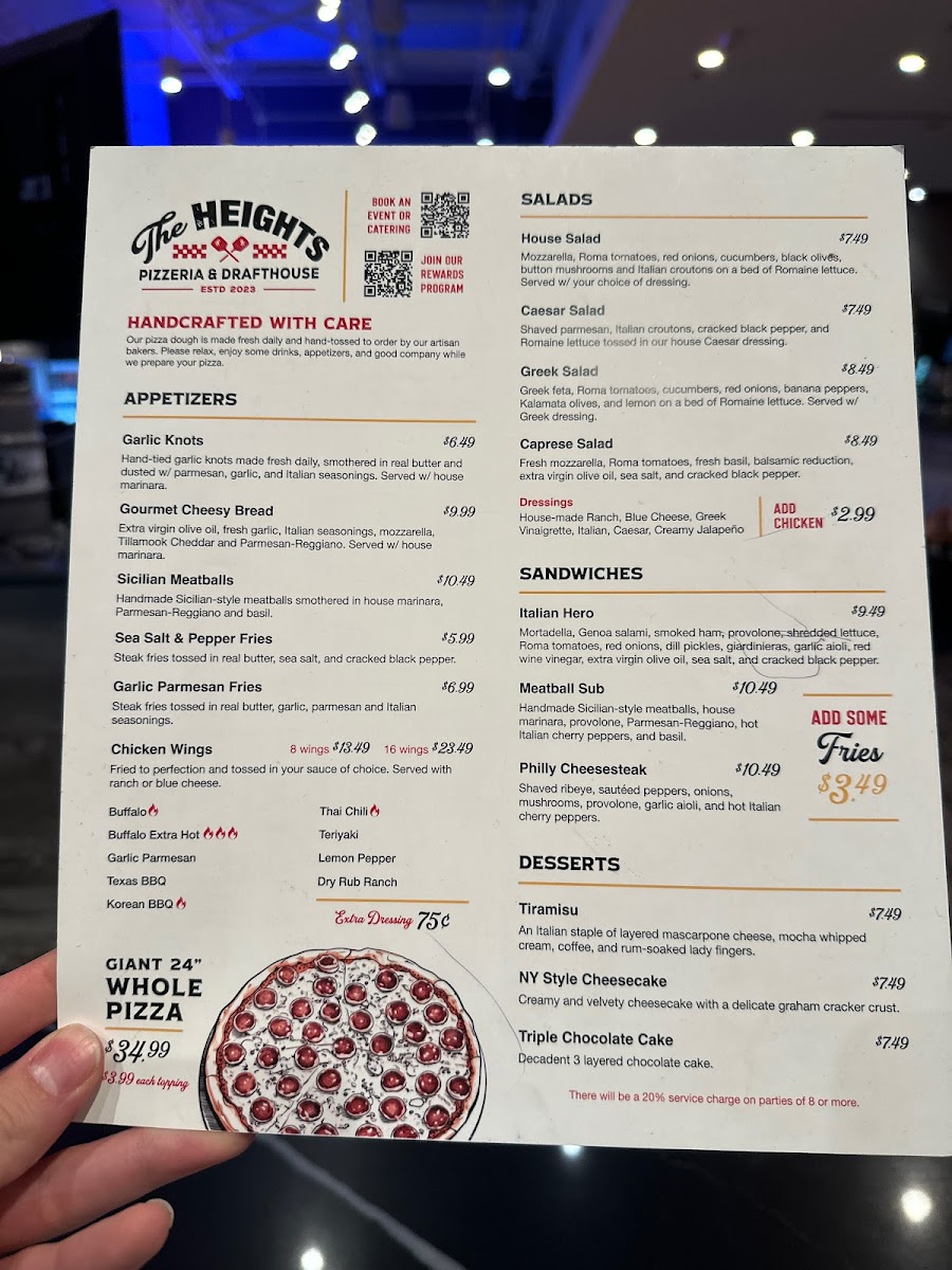 Menu The Heights Pizzeria And Drafthouse-1