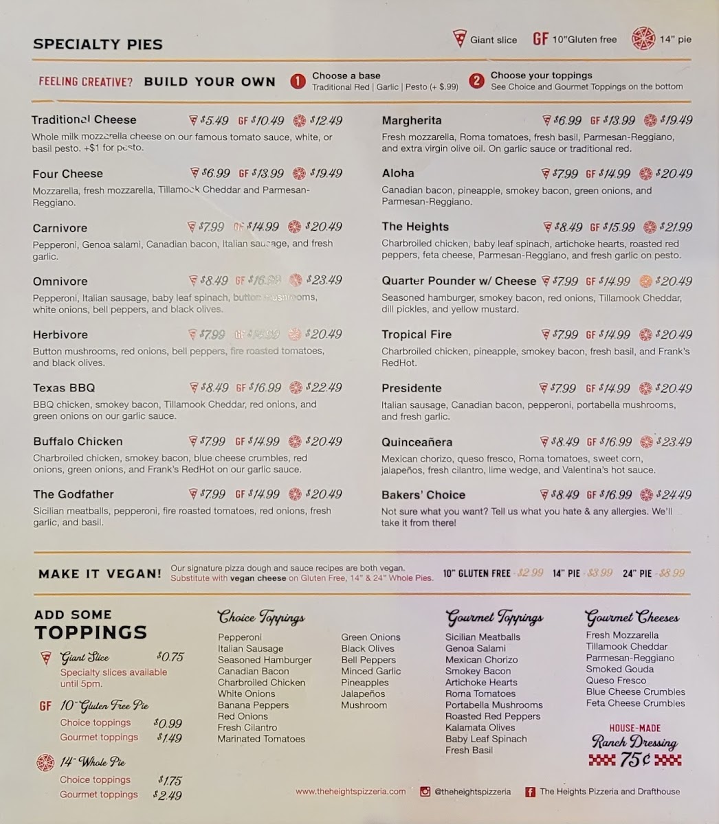 Menu The Heights Pizzeria And Drafthouse-4