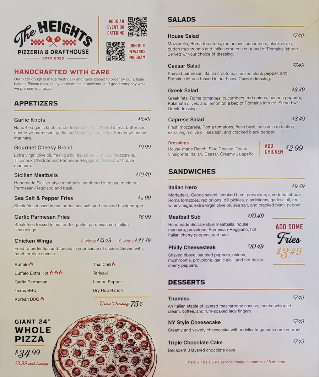 Menu The Heights Pizzeria And Drafthouse-5