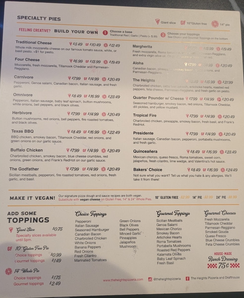Menu The Heights Pizzeria And Drafthouse-6