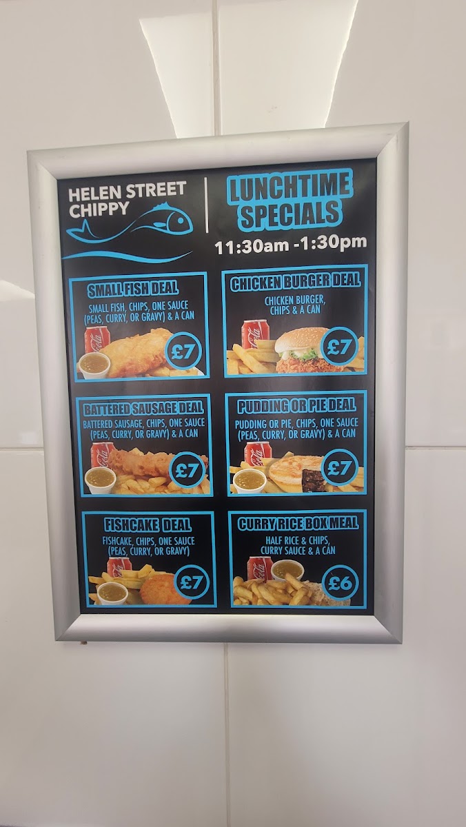 Menu The Helen Street Chippy-7
