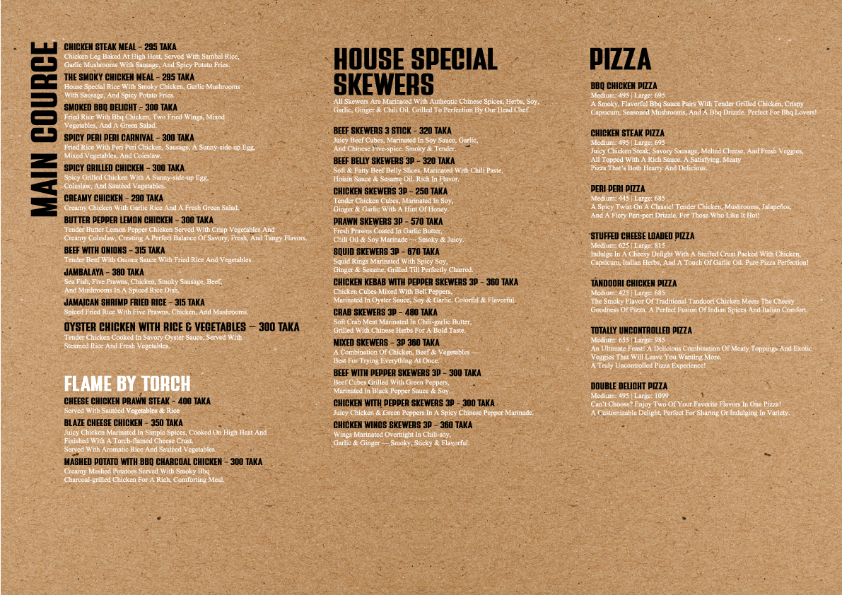 Menu The Hideout Cafe-1