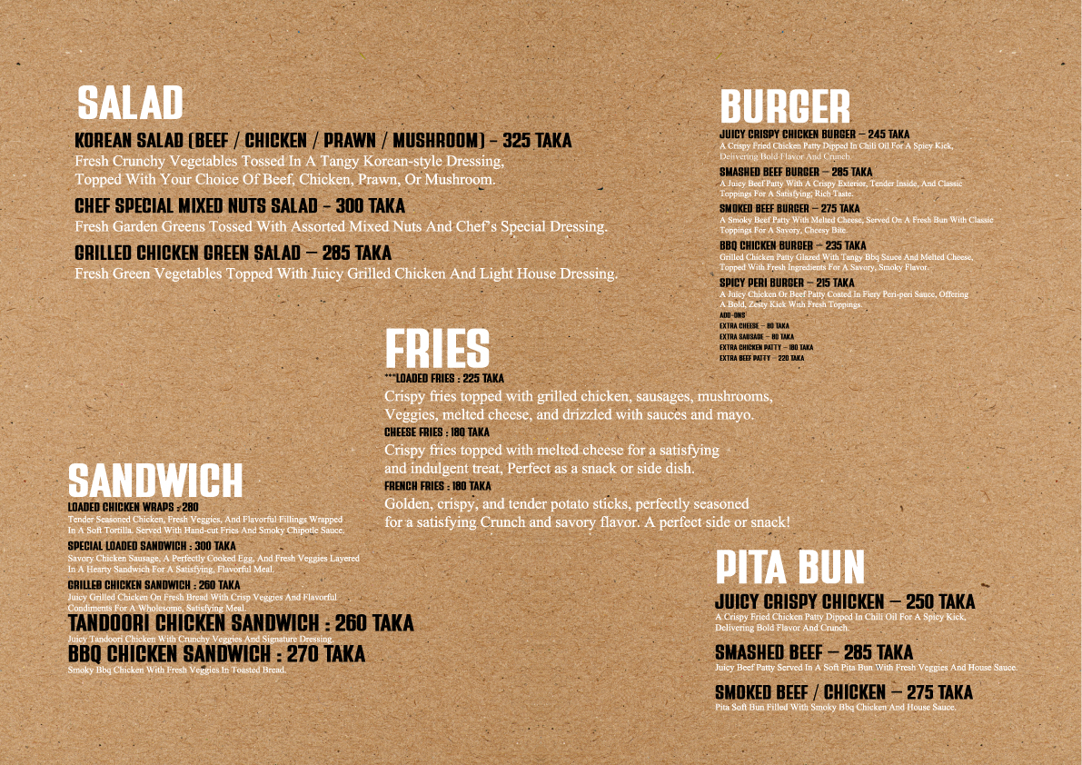 Menu The Hideout Cafe-2