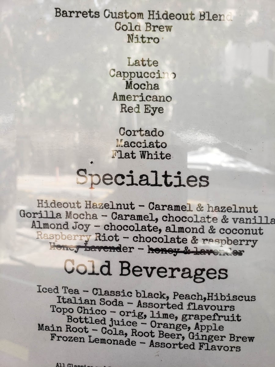 Menu The Hideout Coffee House-4