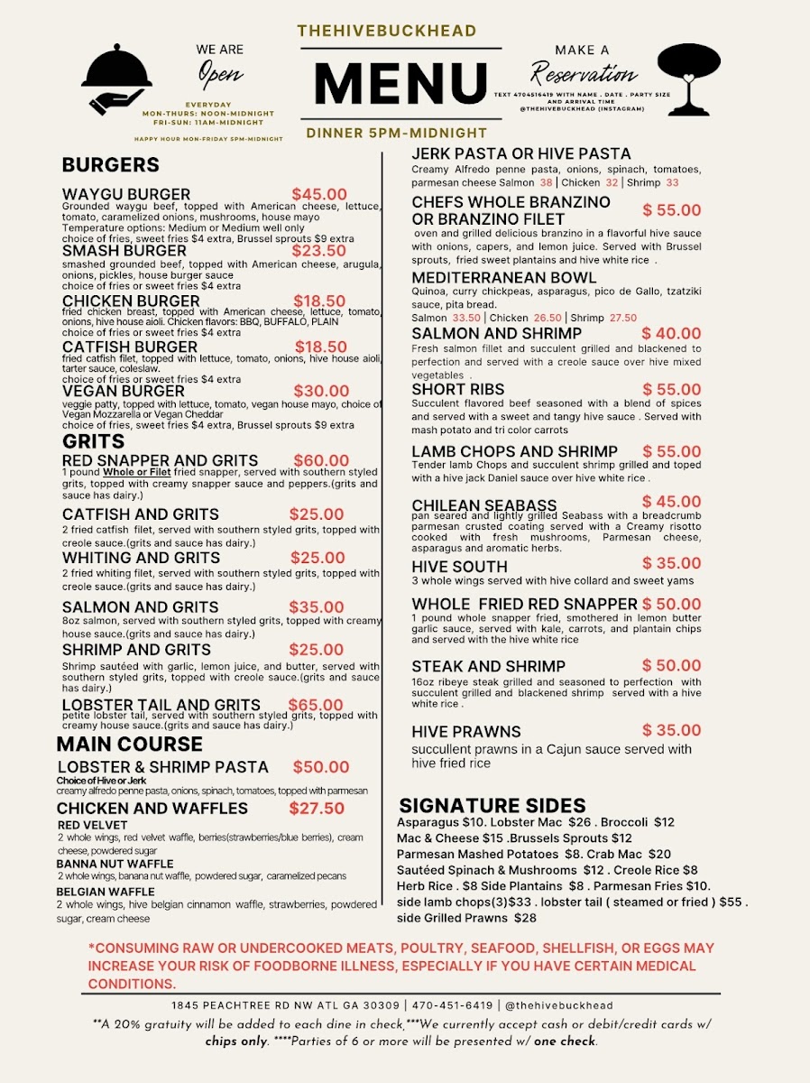 Menu The Hive Buckhead-2