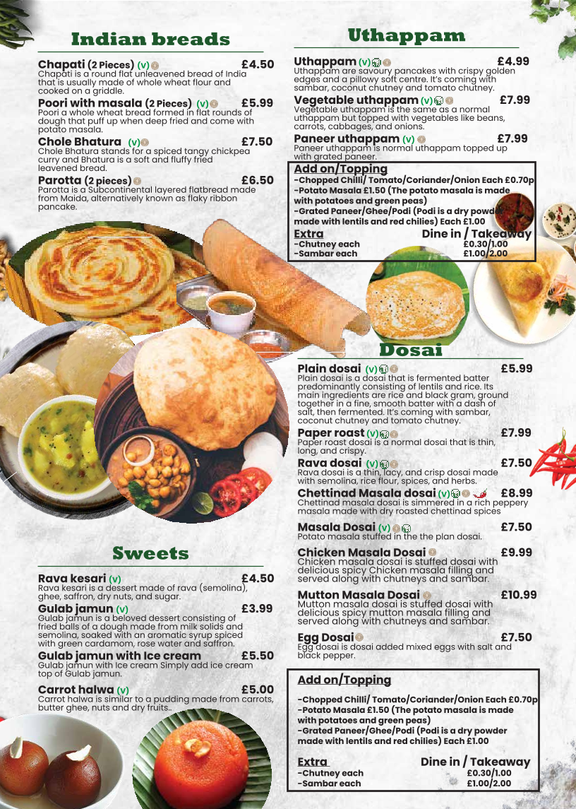 Menu The House Of Dosai-2