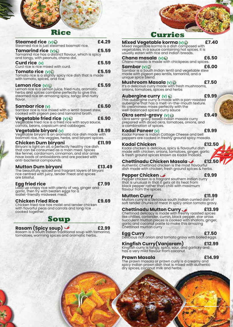 Menu The House Of Dosai-3