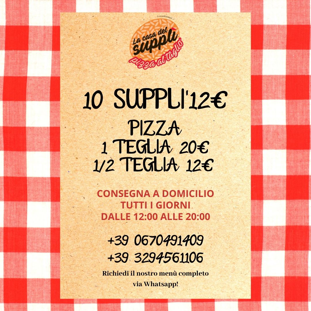 Menu The House Of The Supplì-8