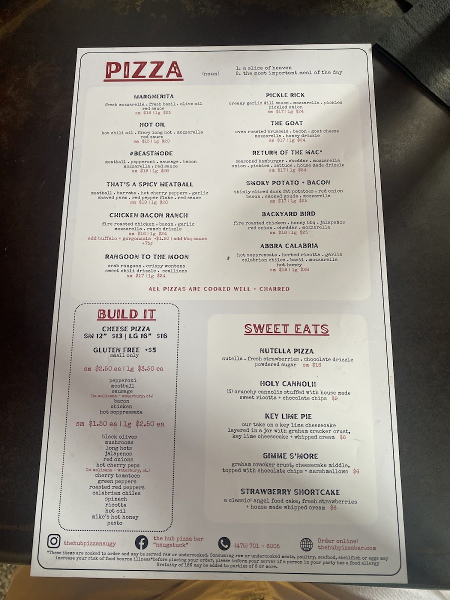 Menu The Hub Pizza Bar-3
