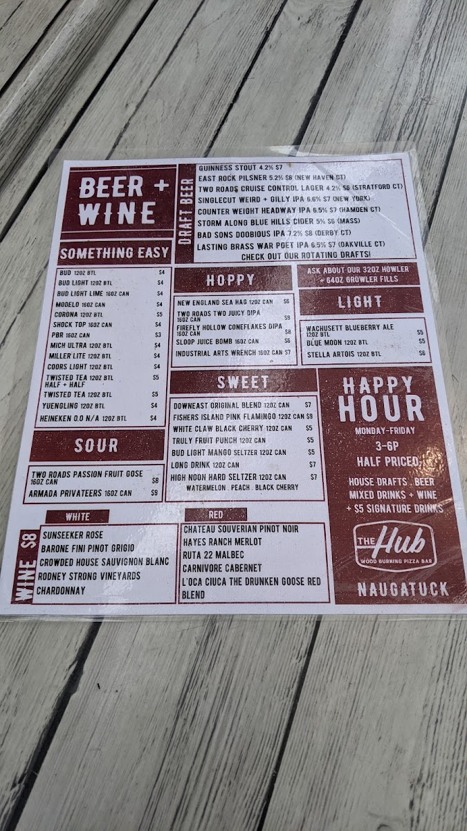 Menu The Hub Pizza Bar-5
