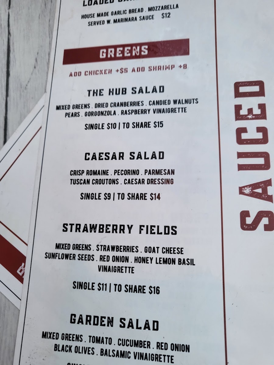 Menu The Hub Pizza Bar-9