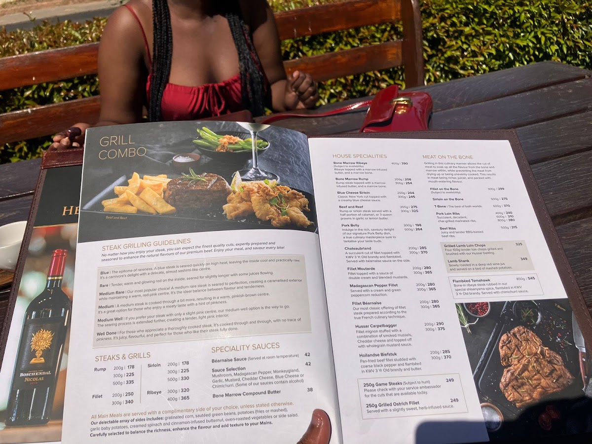 Menu The Hussar Grill Paarl-1
