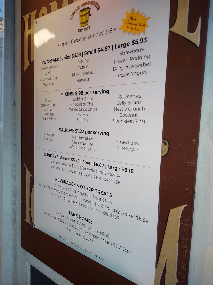 Menu The Ice Creamsmith-3