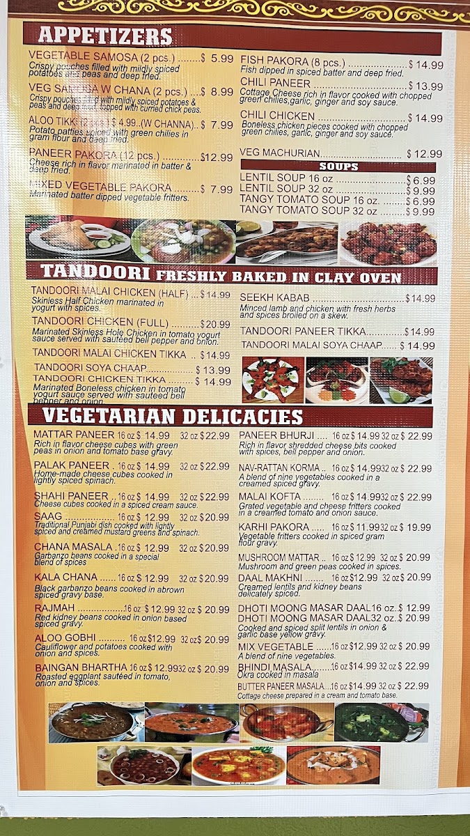 Menu The Indian Oven-1