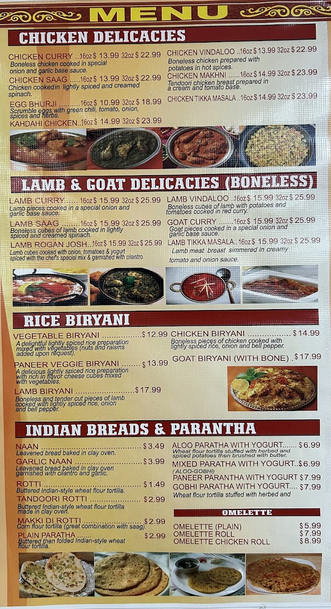 Menu The Indian Oven-7