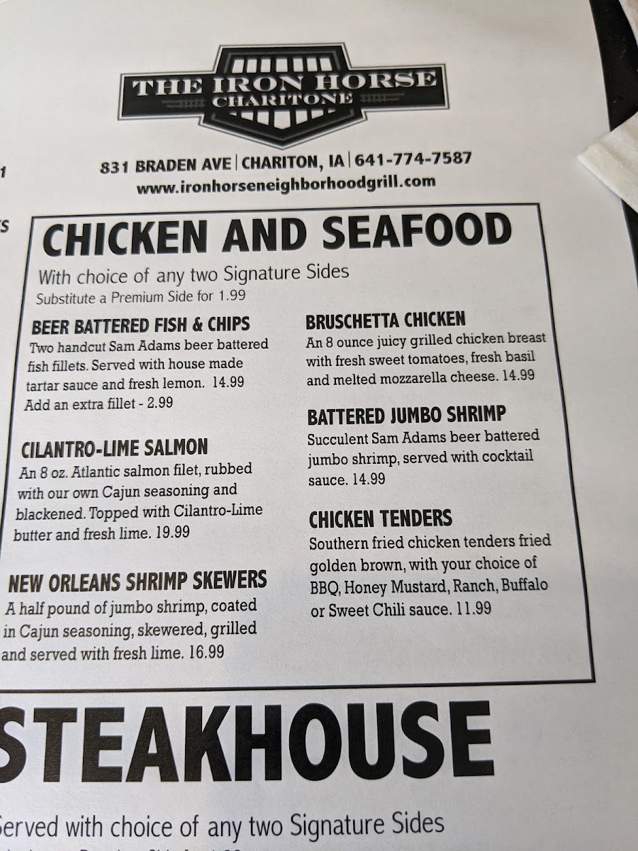 The Iron Horse Charitone Menu-9