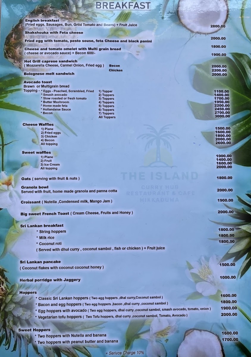 Menu The Island Curry Hub Restaurant & Cafe-2
