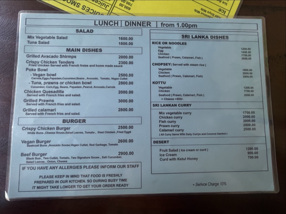 Menu The Island Curry Hub Restaurant & Cafe-8