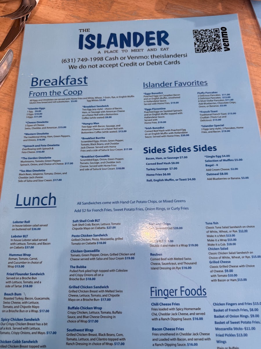 Menu The Islander-4