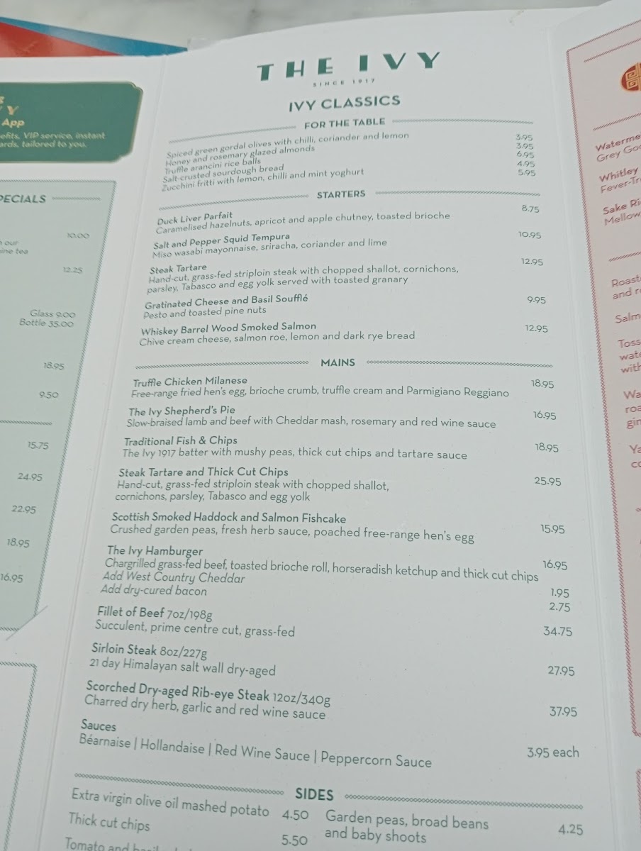 Menu The Ivy Chichester-6