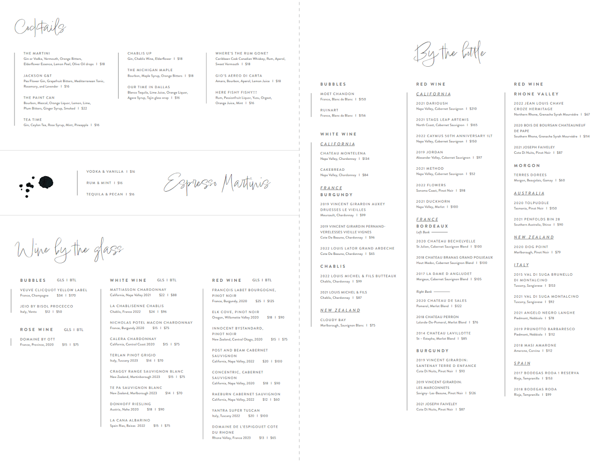 Menu The Jackson Restaurant-1