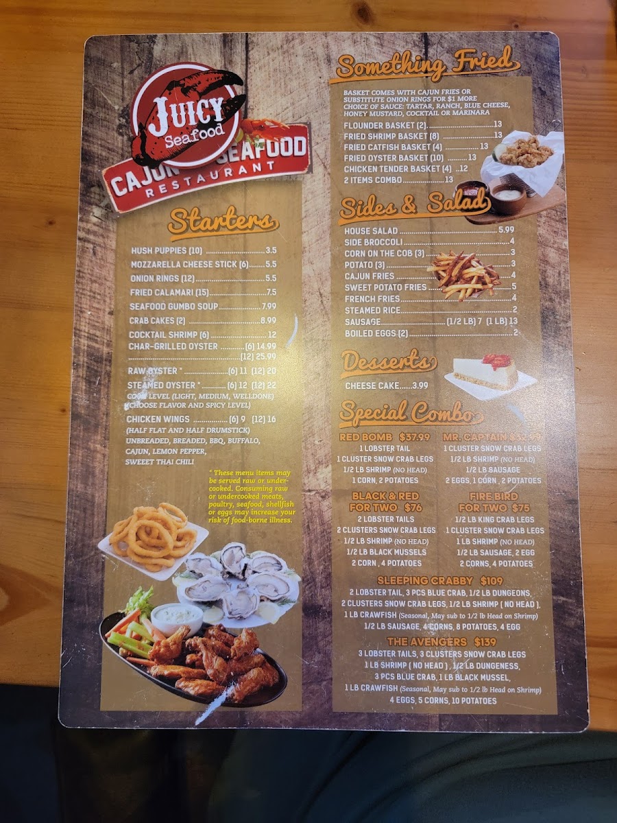 Menu The Juicy Seafood Restaurant & Bar- Siegen-9