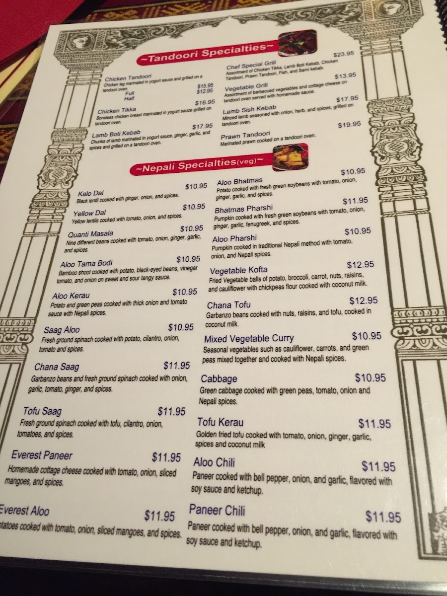 Menu The Kathmandu-7