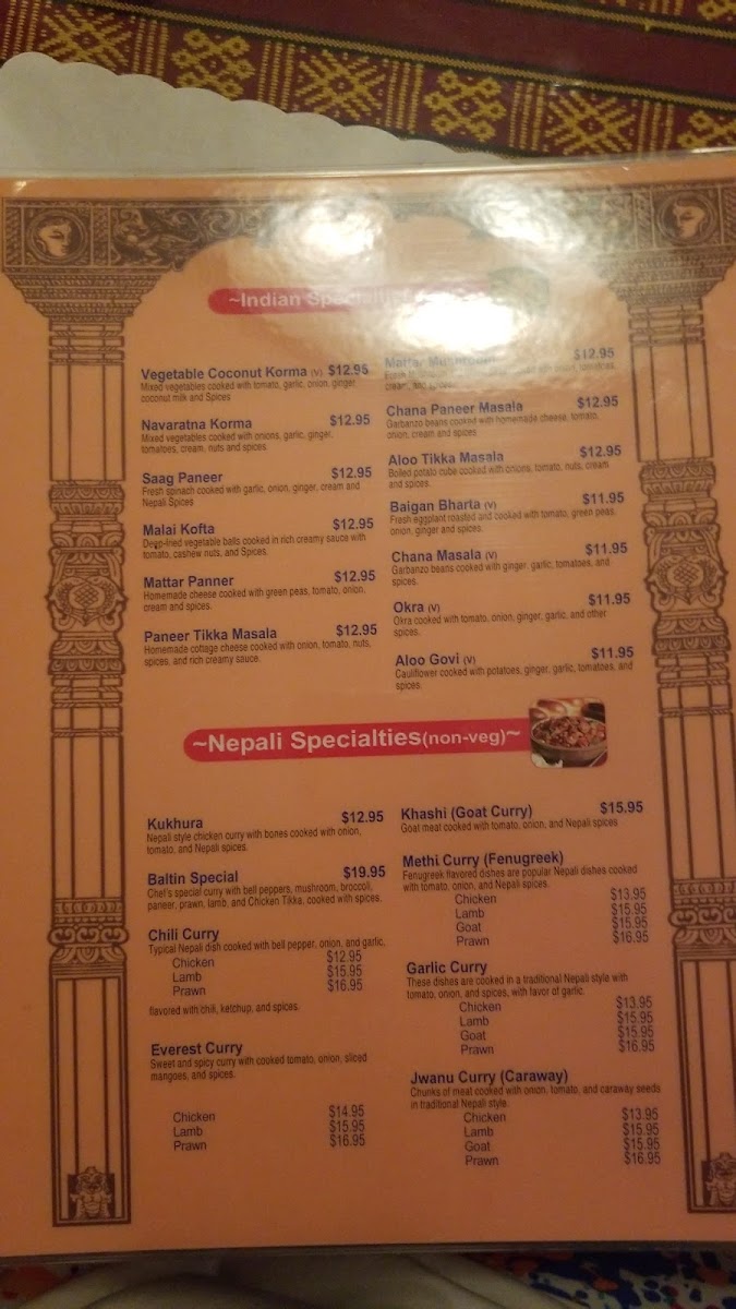 Menu The Kathmandu-9