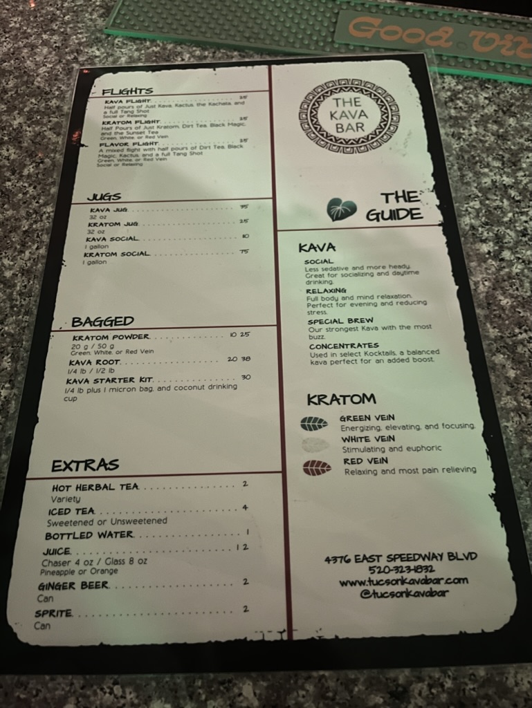 Menu The Kava Bar-2