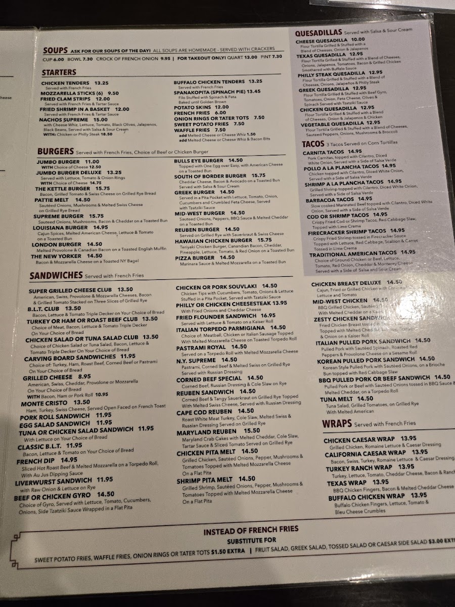 Menu The Kettle & Grille-1