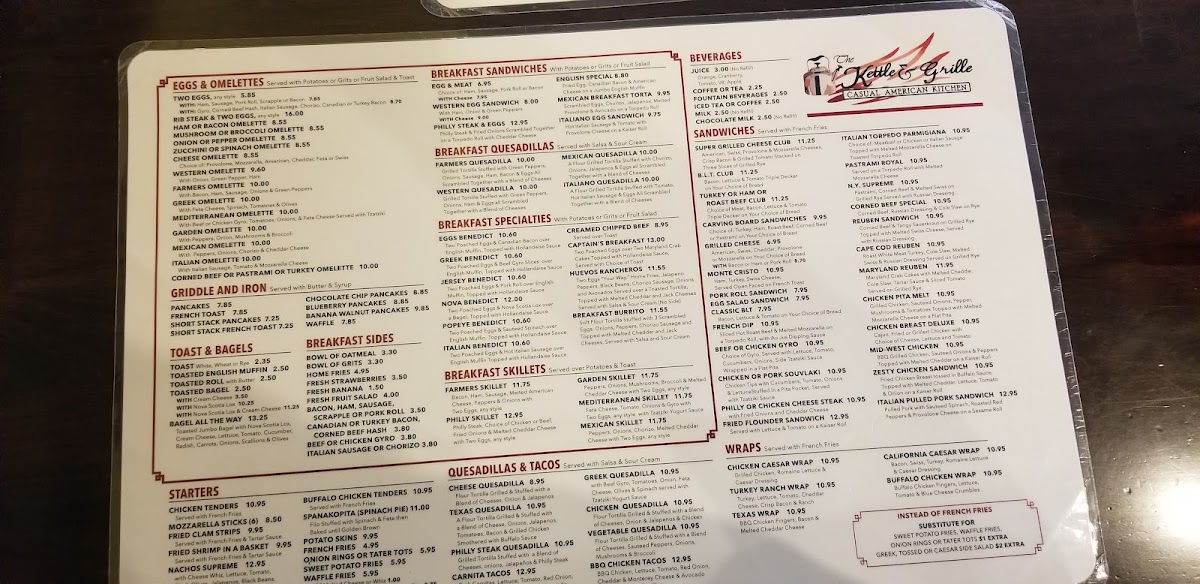 Menu The Kettle & Grille-9