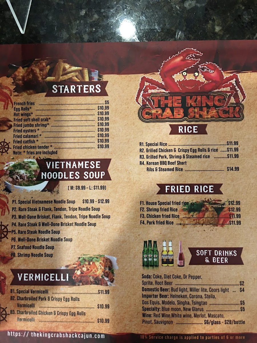 Menu The King Crab Shack | Southpoint-1