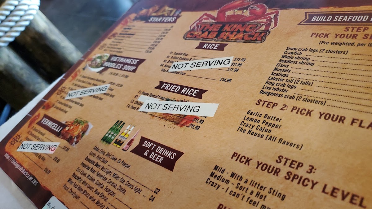 Menu The King Crab Shack | Southpoint-5
