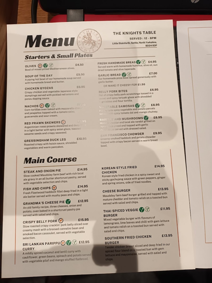 Menu The Knights Table-5