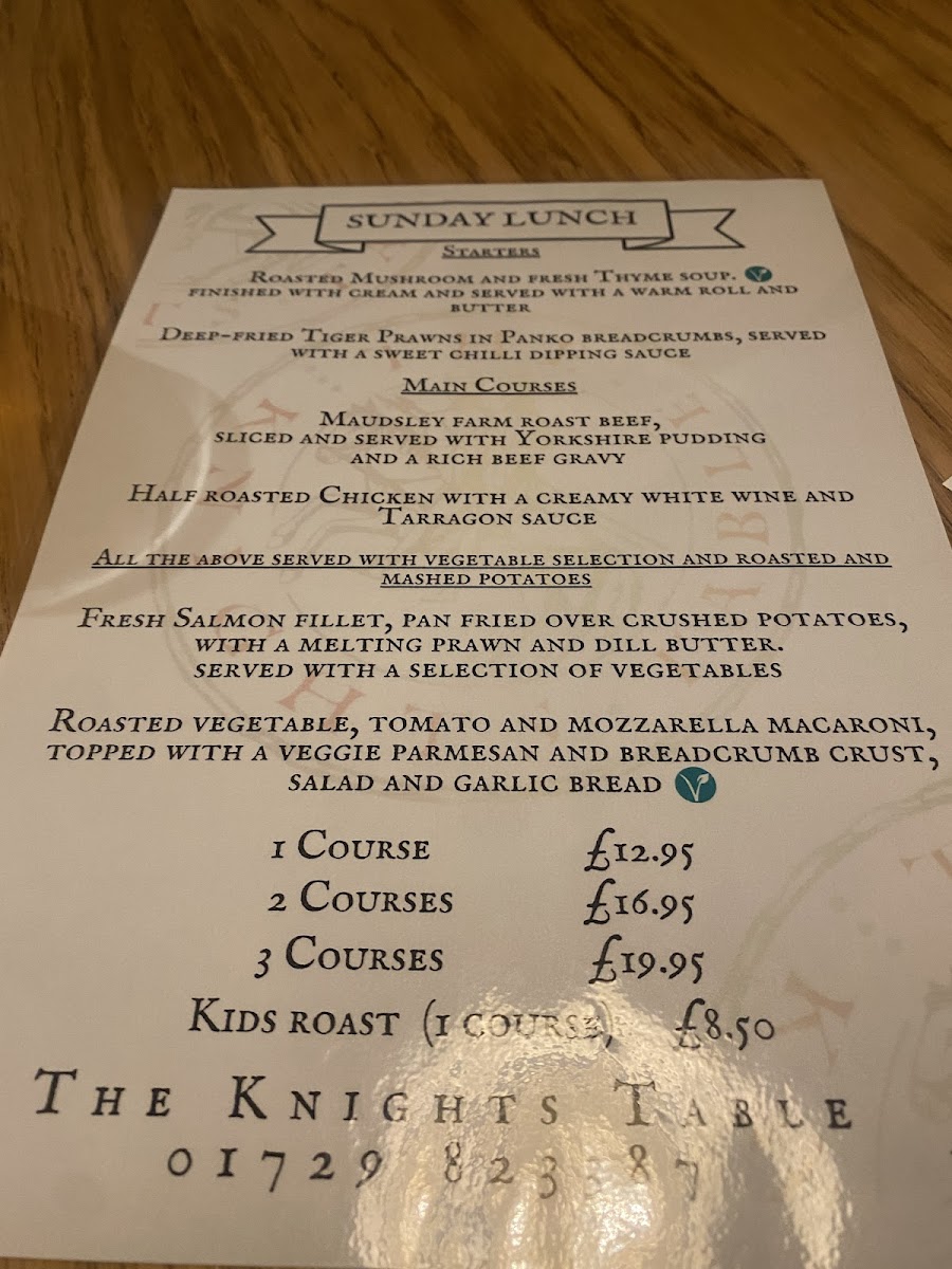 Menu The Knights Table-7