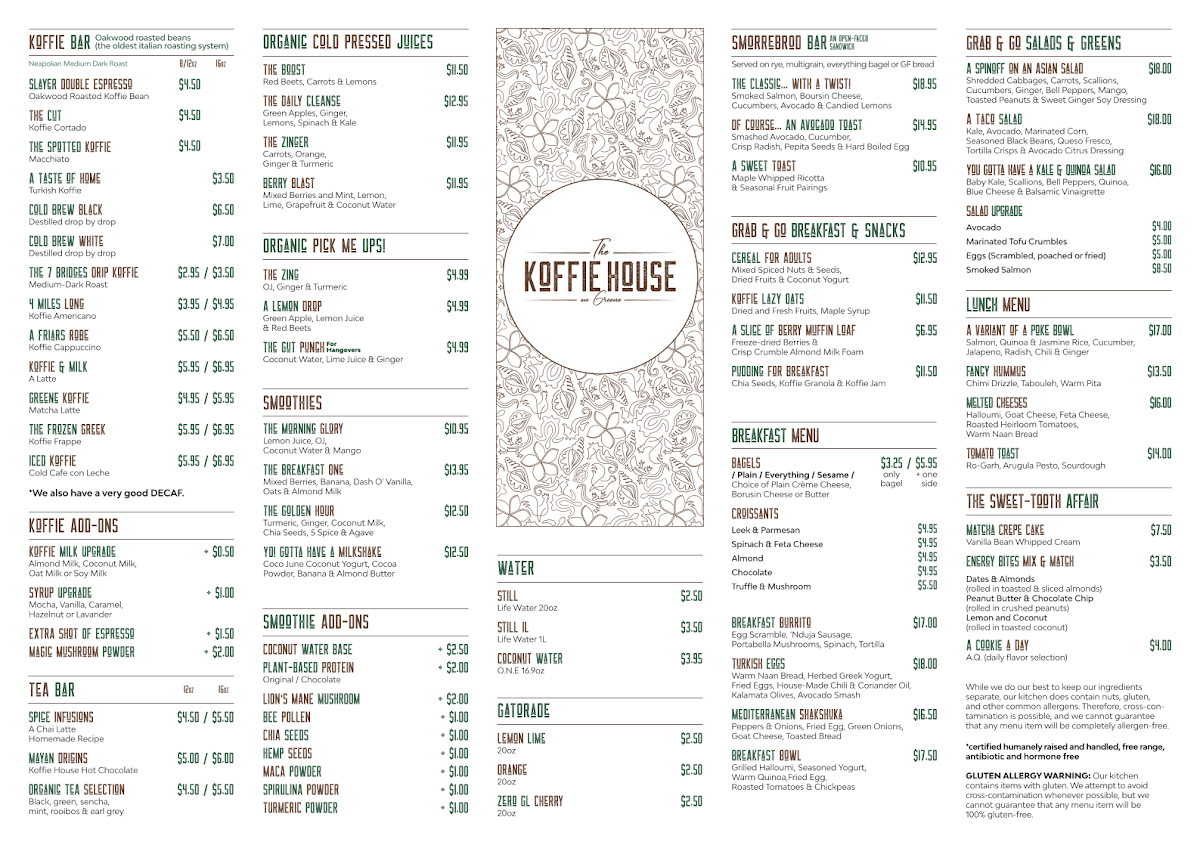 Menu The Koffie House-1